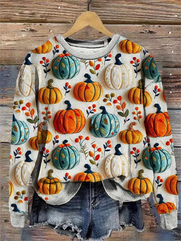 Women's Clothing Halloween printed trendy round neck top_voghion.com