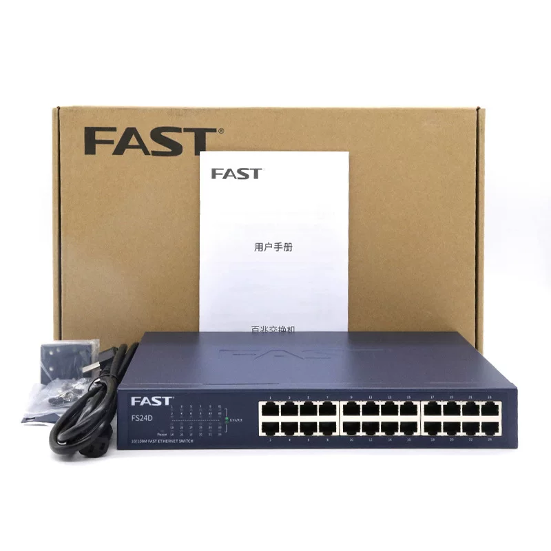 FAST Smooth FS24D 100M 24 выходов сетевой коммутатор промышленный TP сетевой линии символ символ