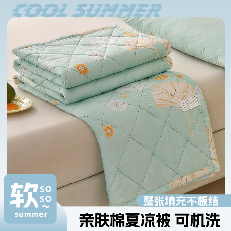 Foreign trade skin-friendly air conditioning quilt washed cotton summer cool quilt dormitory thin quilt core company store celebration gift summer quilt wholesale
