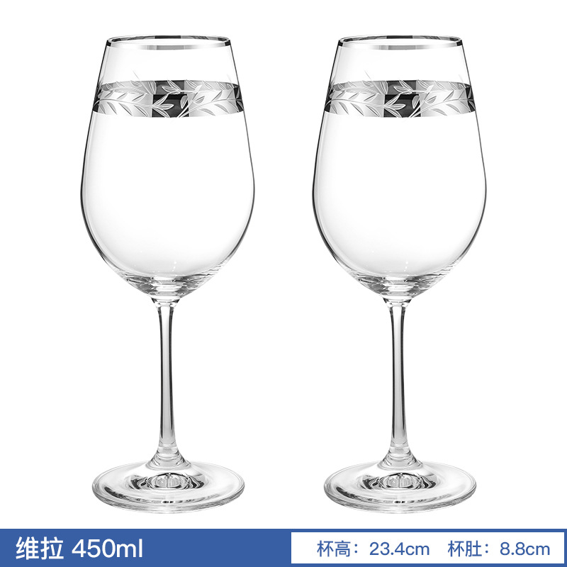 Lexus importación checa de cristal sin plomo tazas de vino personalizadas de lujo ligero tazas de vino al por mayor tazas de vino