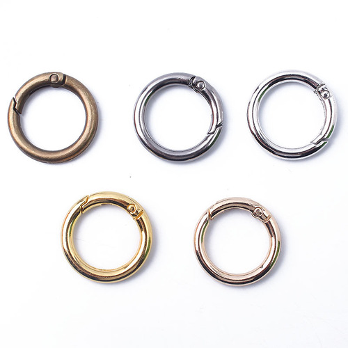 Manufacturer wholesale 35mm alloy open ring buckle spring buckle quick-hang key ring outdoor mountaineering key ring buckle