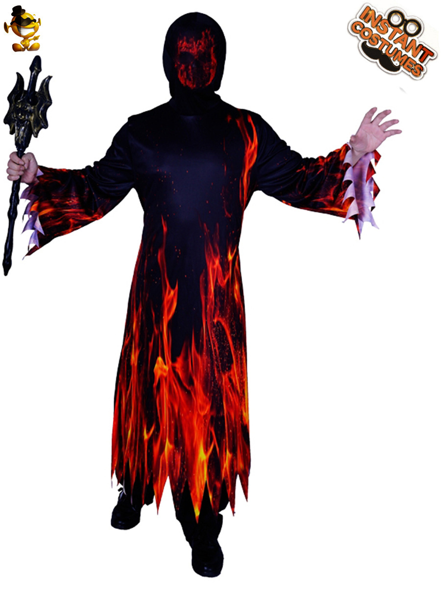 Grande de los hombres de fuego Dios traje de Halloween carnaval Cosplay traje vestido de lujo bola fuego Dios traje image 4