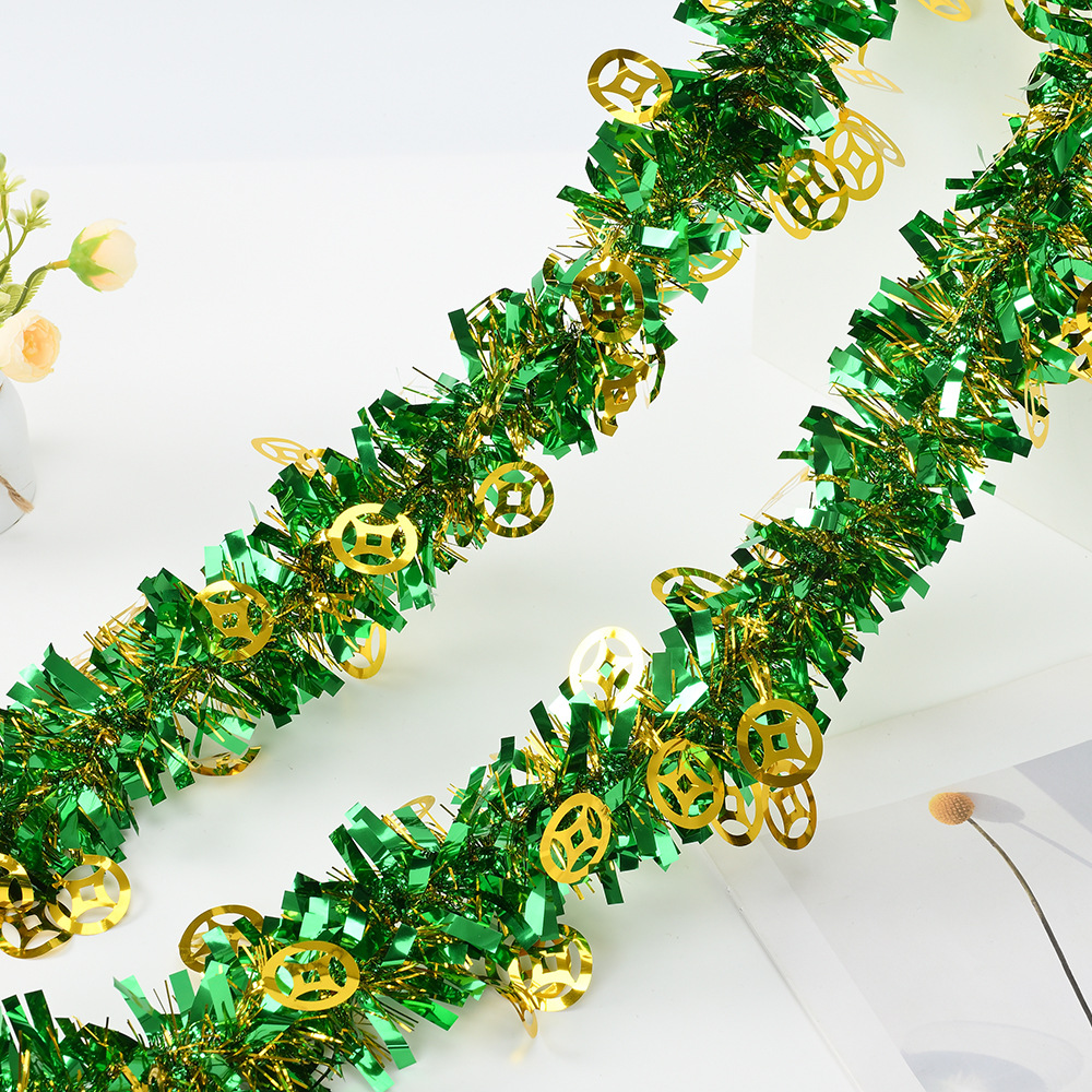 Festival Qingming al por mayor tira de cobre colgante espuma tira de lana 2m 9cm atmósfera artículos decorativos multicolores