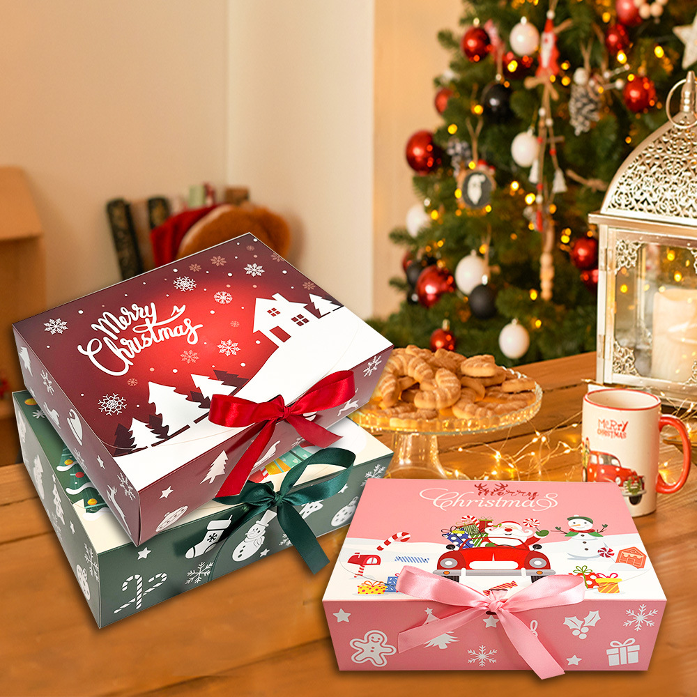 4/12 große Weihnachtsgeschenkboxen mit Deckel – elegante Party-Geschenkboxen, für Feiertagsdekorationen, Hochzeiten, Geburtstage, Neujahr – Detail 2