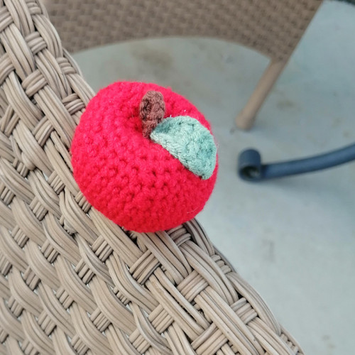 Hooked wool apple pendant keychain decorative item origin supplier  new car accessory bag hook