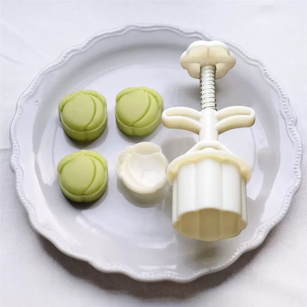 【青梅雪芽】 绿豆糕模具25-30克 食品级手压式塑料模