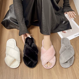 毛毛拖鞋;男式布鞋