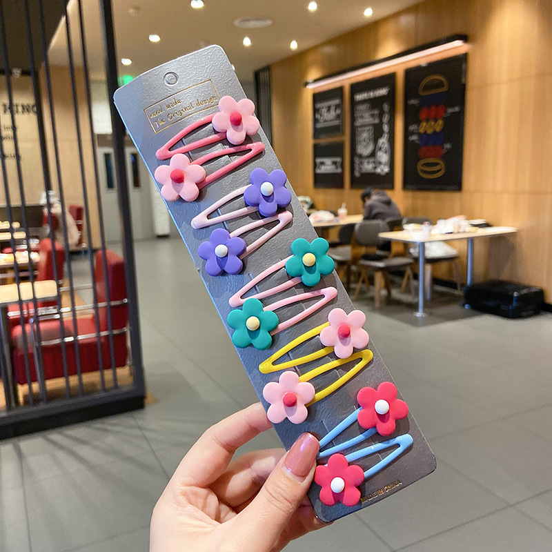 La horquilla de los niños niña BB tarjeta de clip pelo roto bebé horquilla niña princesa clip tocado lindo flor accesorios para el cabello