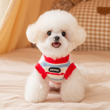 嬉皮狗 Осенняя и зимняя одежда для собак, теплые свитера из бархата в полоску из искусственного норки, одежда для кошек, одежда для домашних животных маленьких и средних размеров.