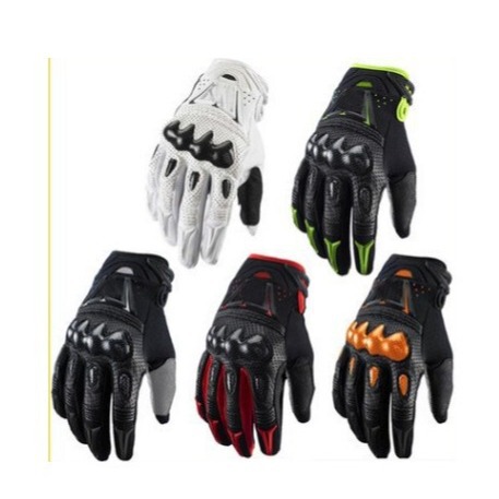 In-Stock Lohas Cycling Gloves Motorcycle Off-Road Protective Carbon Fiber Pure Leather Racing Outdoor Non-Slip Mountain Bike Gloves