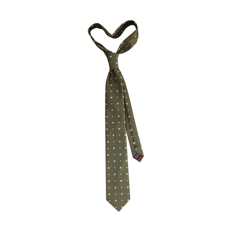 Fábrica al por mayor estilo coreano retro 8cm lujo ligero casual formal desgaste azul marino verde marrón patrón de los hombres traje empate