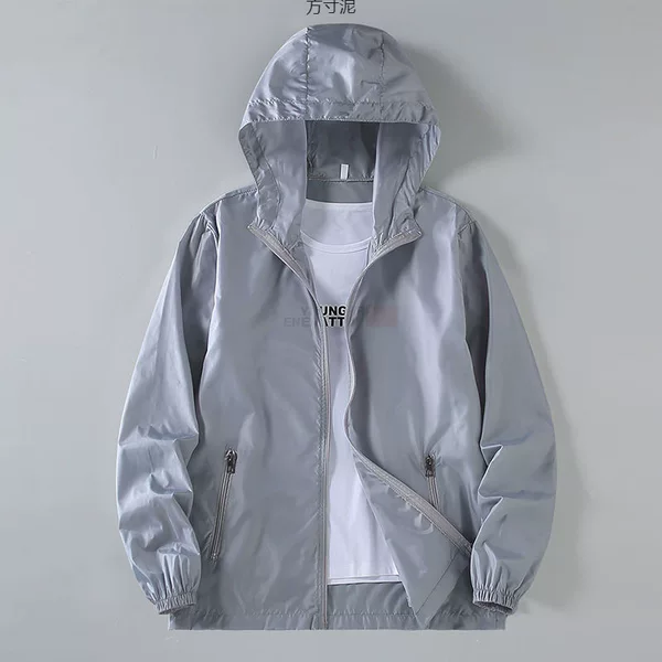 Cross-Border Foreign Trade Sun Protection Clothing for Men in Summer, Ice Silk, Breathable, Light, Cool, Loose, Trendy, Casual Sun Protection Clothing for Men, Thin