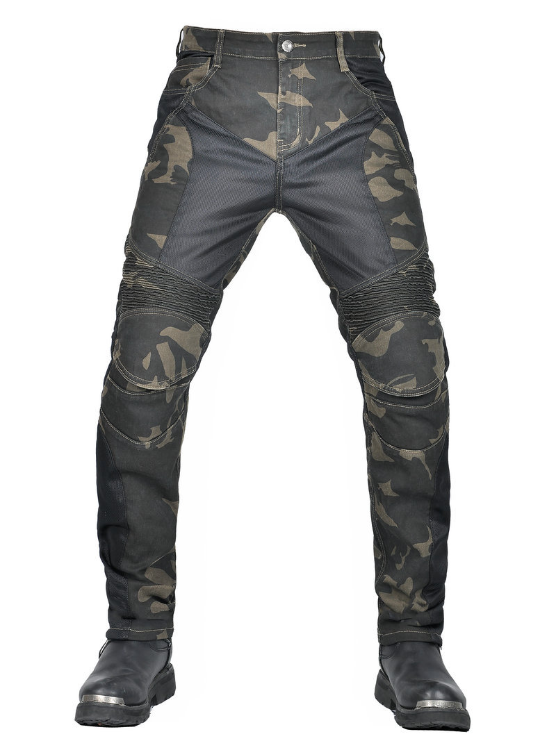 VOLERO motocicleta jeans casual vintage motocicleta pantalones camuflaje verano malla transpirable resistente a la caída ciclismo Pantalones