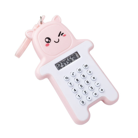 Cute Cartoon Bear Calculator Korean Fashion Mini Portable Calculator Portable Computer for Primary School Students