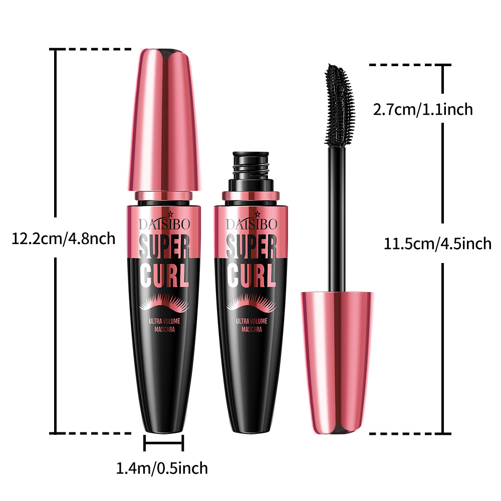 DAISIBO máscara transfronteriza color maquillaje super volumen denso duradero impermeable a prueba de sudor delgado 24H estereoscópico