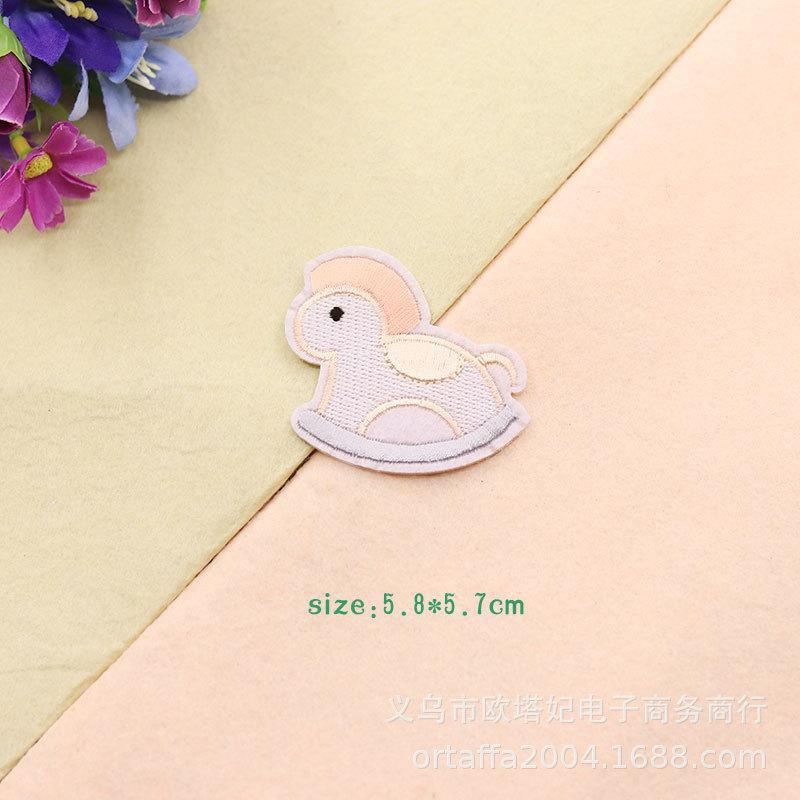 D3-5-12 흔들 목마 귀여운 자수 패치*동물 자수 다리미 패치*만화 패치