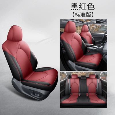 Modelə uyğun (Original) oturacaq örtükləri Cushion Overseas Version Camry - black-and-red-full-surround-front-and-rear-please-note-the-model-year-when-placing-an-order