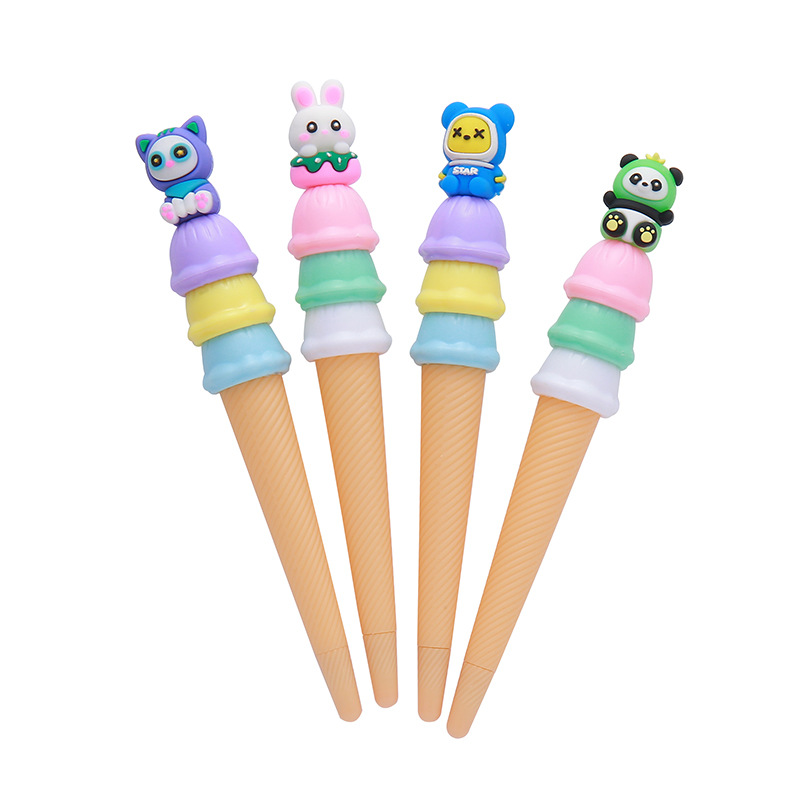 Linda mascota Haagen-Dazs bolígrafo de gomas lindo papelería cono bolígrafo de agua herramienta de escritura para estudiantes premio regalo bolígrafo de firma
