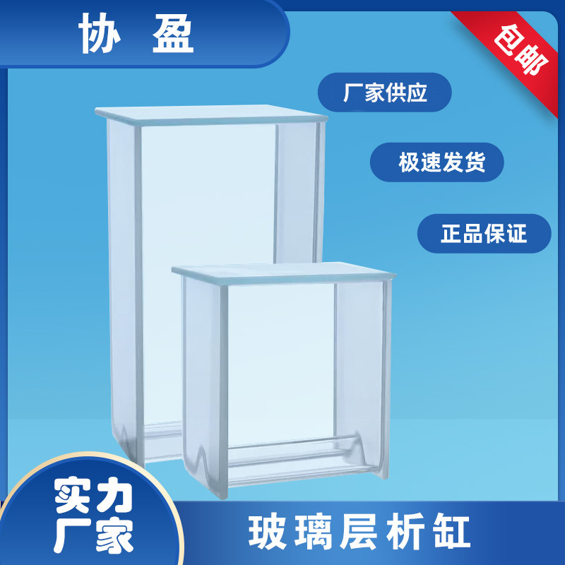 高硼硅玻璃层析缸薄层色谱展开缸染色缸单槽双槽100*100mm100*200