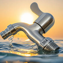 304不锈钢6分水龙头25管防溅水拖把池水嘴快开户外水龙头工厂直销