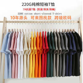 重磅纯棉圆领广告文化衫定制工作服印字logo订做班服夏季t恤百搭