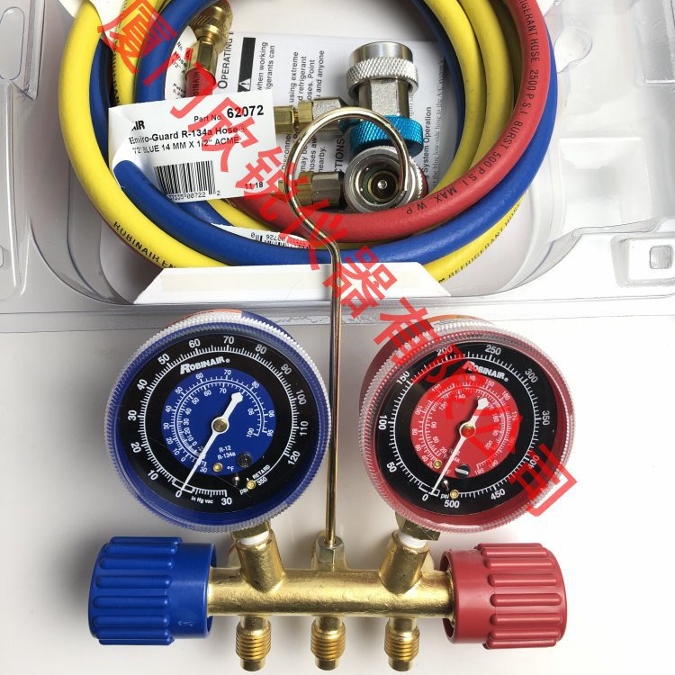 美国罗宾耐尔Robinair空调压力表组冷媒表汽车空调维修表组45111