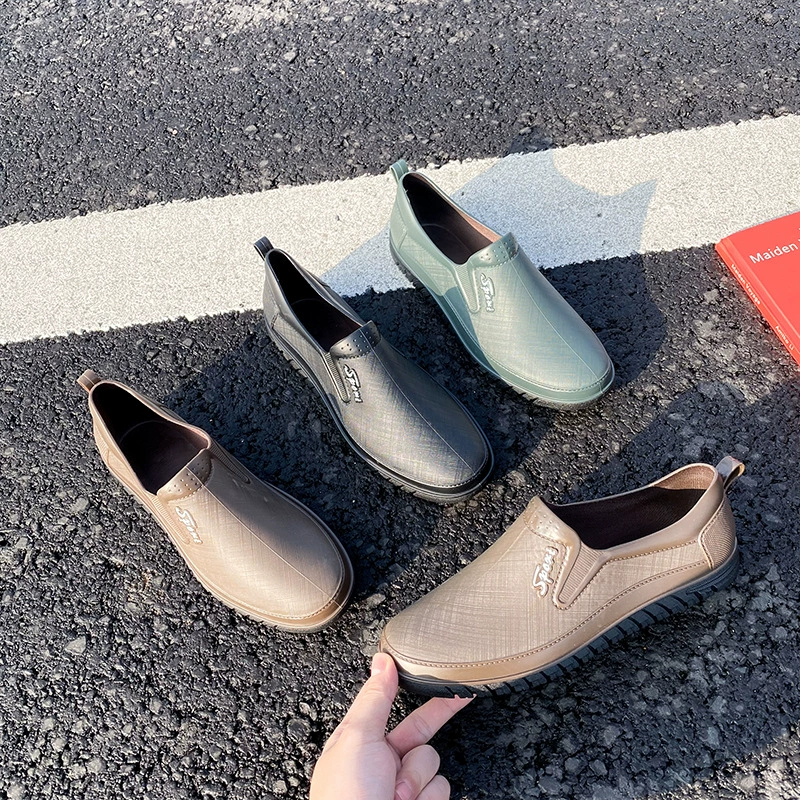 2022 новые дождевые сапоги мужской низкий рот неглубокая нескользящая водная обувь модная рабочая обувь весенняя обувь низкая труба резиновые сапоги прилив