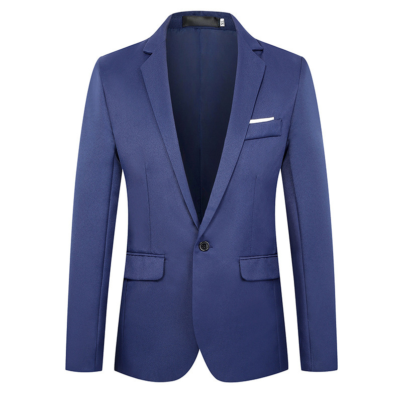 Hombre chaqueta de traje de negocios ocio profesional vestido formal pequeño traje delgado vestido de boda chaqueta de una sola pieza chaqueta
