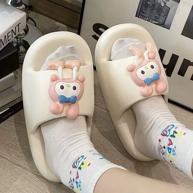 Мультяшный толстый фон EVA тапочки женские новые летние буксиры