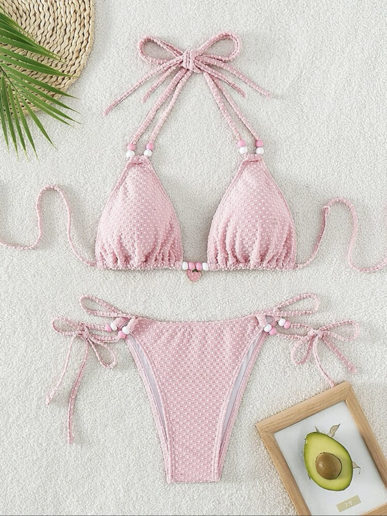 189g Weight Sexy Feel Of Sensation Mid Waist Panties Waist Bikini Panties Style Bralette Bra Category Polyester Fabric Type 2 Pieces Set Quantity Swimming Pool, Beach Occasion Solid Color Pattern Women's Gender Women's Solid Color 2 Pieces Set Bikinis Swimwear 2