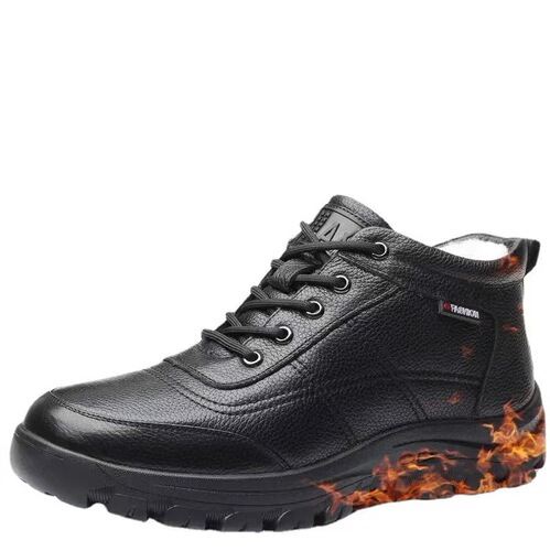  new winter men's cotton shoes plus velvet thickened warm cotton shoes men's shoes spring and autumn casual leather shoes versatile leather shoes