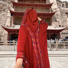 披肩外搭女民族风斗篷大披风云南旅游穿搭保暖围巾青甘大环线衣服