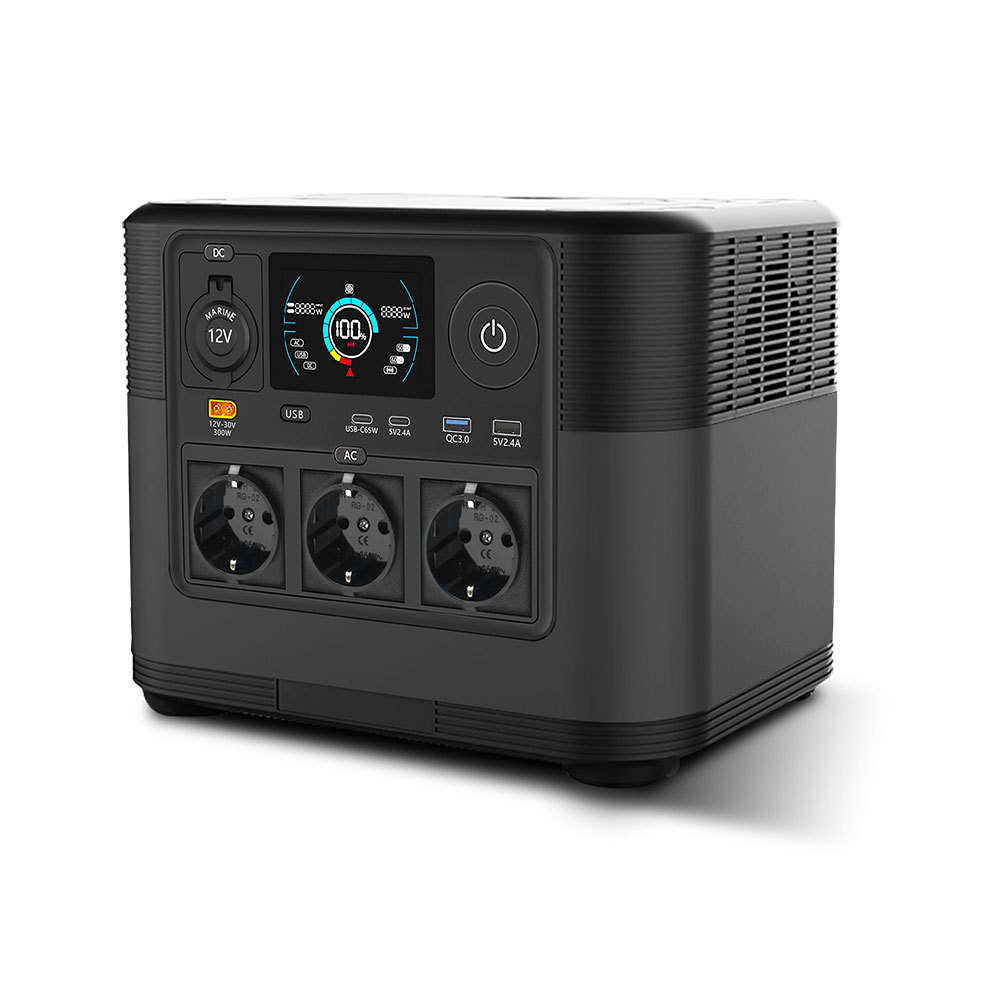 Fuente de Alimentación de Almacenamiento de Energía para Exteriores de 1200W, Batería de Litio Hierro Fosfato de Gran Capacidad, Fuente de Alimentación Móvil Portátil, Exclusivamente para Uso Transfronterizo