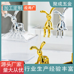 クリエイティブなウサギの装飾品、高級な子鹿のトップビーズ、UVメッキ、家庭用ティッシュボックス、ジュエリー収納ボックス、収納ボックス装飾