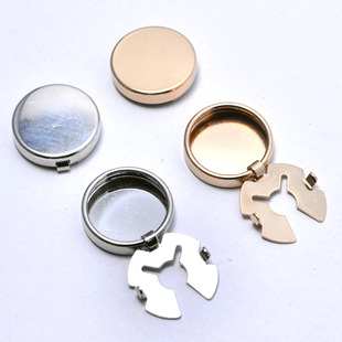 Button Cover Shirt Jewelry Glossy Box Cover Cufflinks Electroplated High-Grade Copper Material Manufacturer Wholesale Button Cover