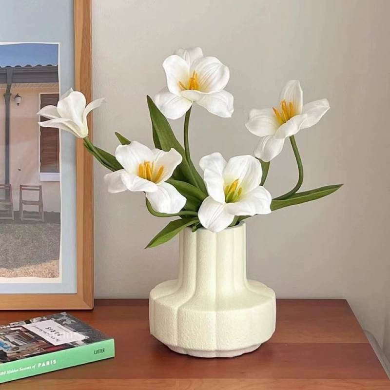 Картина маслом, тюльпан, искусственный цветок, искусственный цветок, гостиная, высококачественное цветочное украшение, украшение, высококачественное украшение в вазе