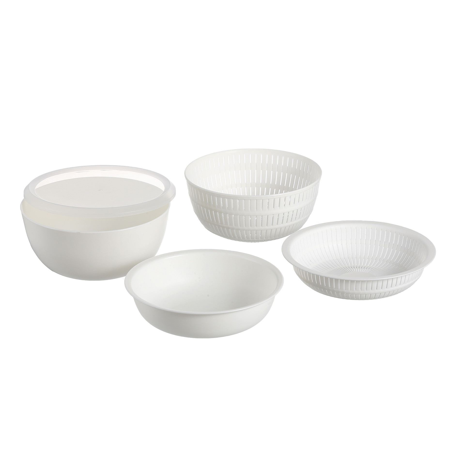 Envío gratis 4 piezas de canasta de drenaje de doble capa nórdica multifuncional para el hogar de estilo japonés lavado de plástico verduras almacenamiento de frutas tazón fresco