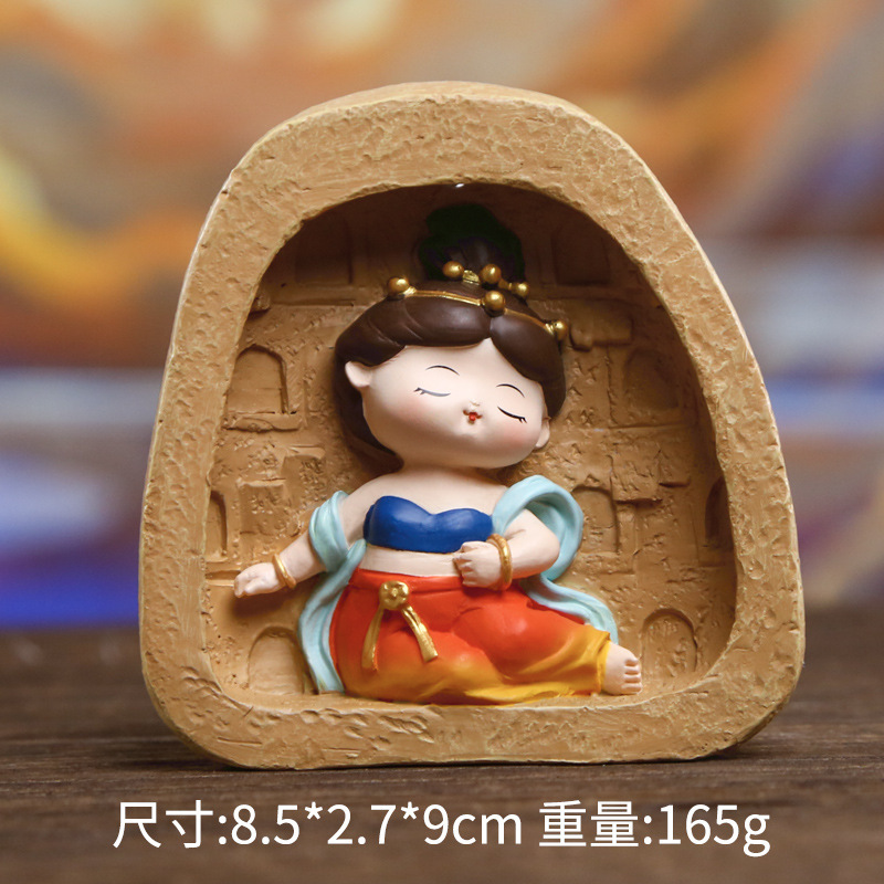 福禧敦煌莫高窟摆件中式飞天敦煌树脂工艺品萌趣设计公仔摆件批发|undefined