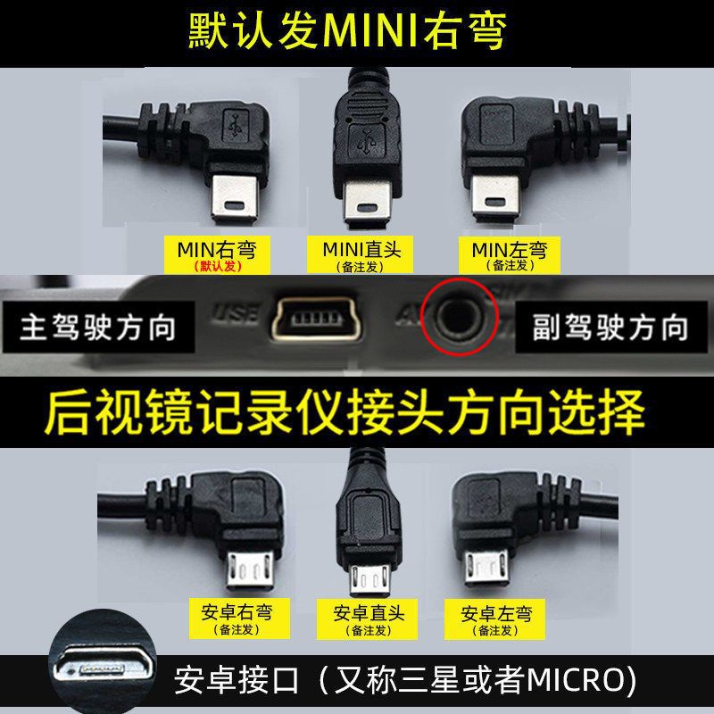 2.5A Dashcam Car Voltage Reducer Cable 12~24V to 5V Low Voltage Protection Hidden Installation Power Supply