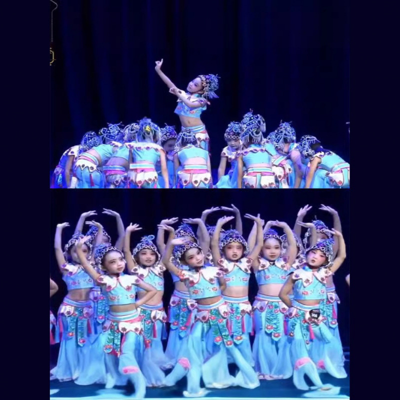俏花旦舞蹈服小戏骨演出服儿童京剧小红娘幼儿表演服戏曲舞台服装