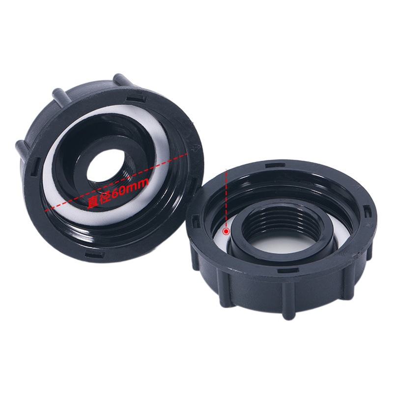 1000 L barril químico urea barril IBC Ton barril conector Ton barril accesorios conector de plástico 4 puntos 6 puntos 1 pulgada de alambre interno