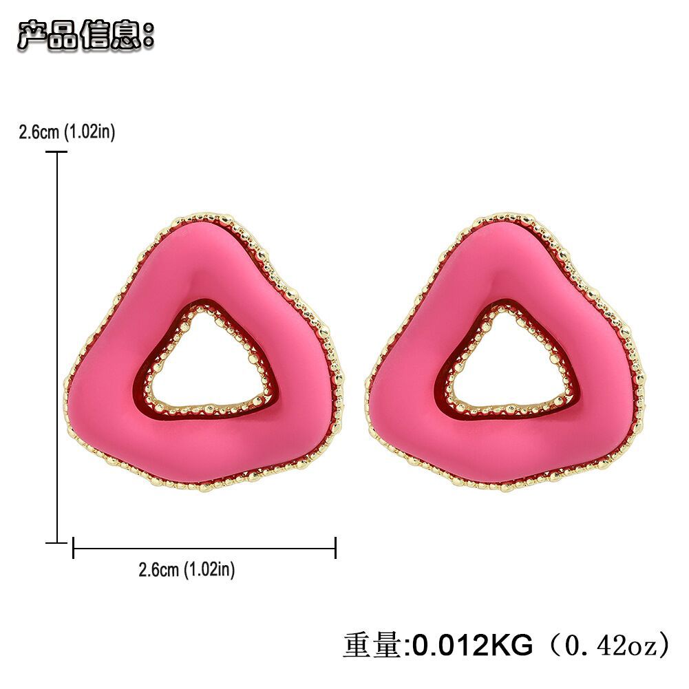 Wholesale Korean Geometric Emerald Green Acetate Plate Earrings Nihaojewelry display picture 18