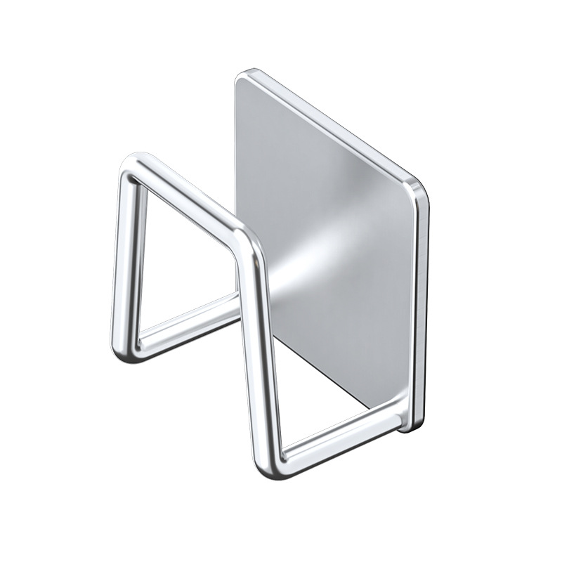 Acero inoxidable drenaje de agua marco de tabla de corte para cocina sin perforación adhesiva esponja de almacenamiento percha gancho de agua de acero