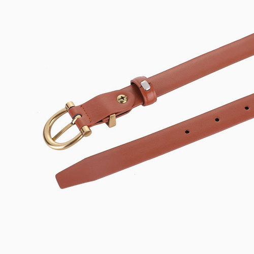 Bestselling Women's Small Belt with Fashion Pin buckle Genuine Leather Slim Waist Belt for Women Versatile Decorative Jeans Belt Black Wholesale