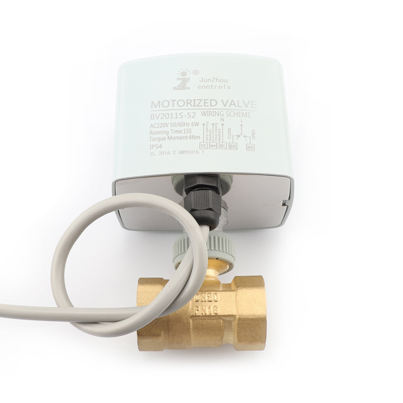 俊州正品BV2011S-52三线二控带信号反馈电动球阀水阀开关阀二通阀