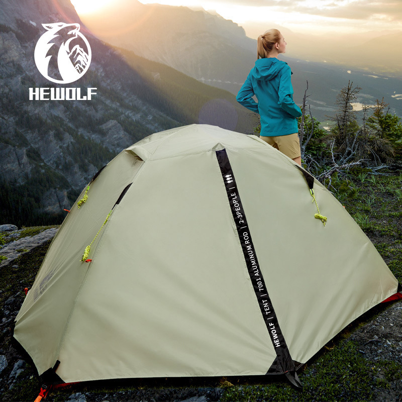 Cross-Border Outdoor Camping Tent, Professional Hiking and Mountaineering Tent, All-Aluminum Pole, Double-Layer Rainproof, Portable Camping Equipment