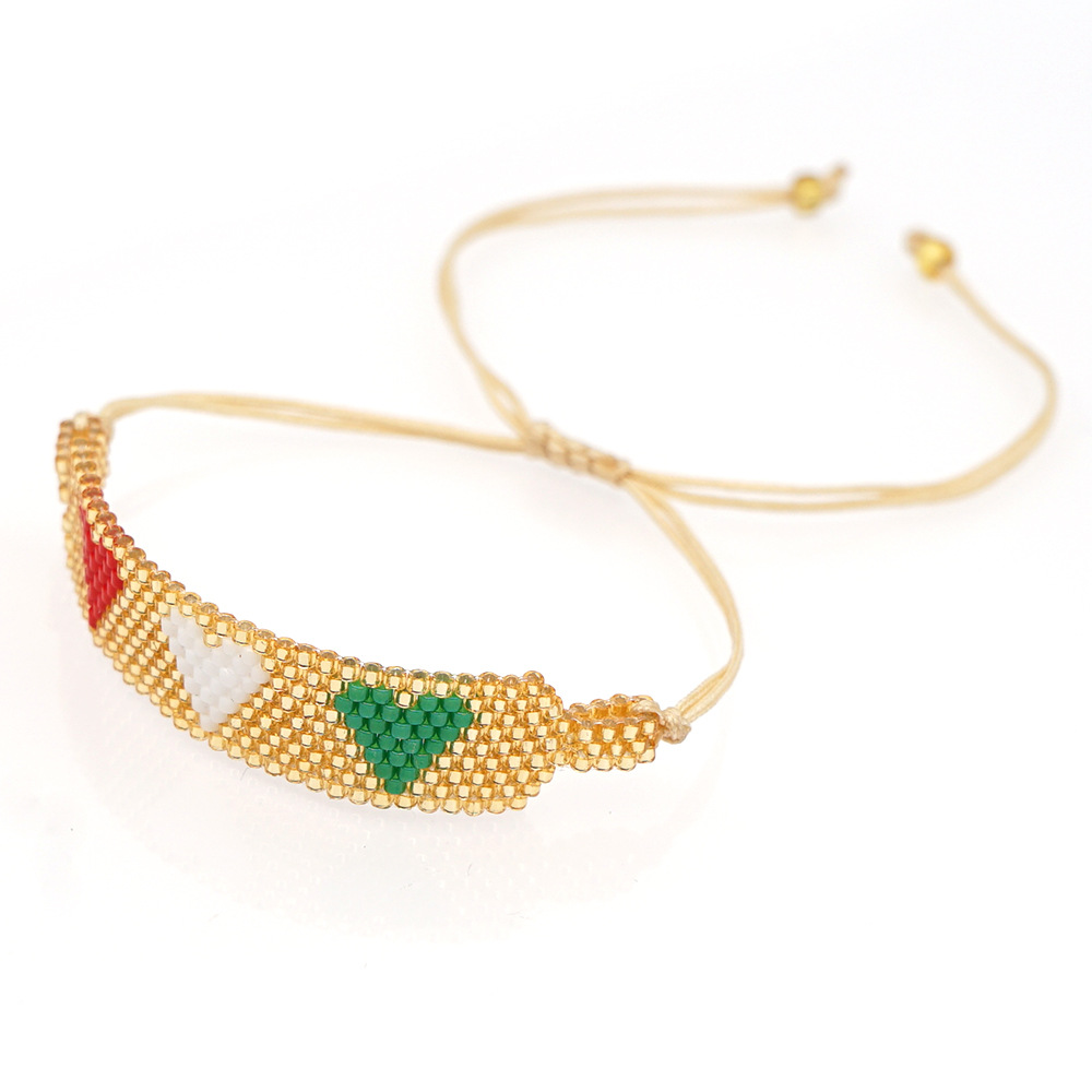 Simple Style Heart Shape Glass Beaded Womenu0027S Bracelets
