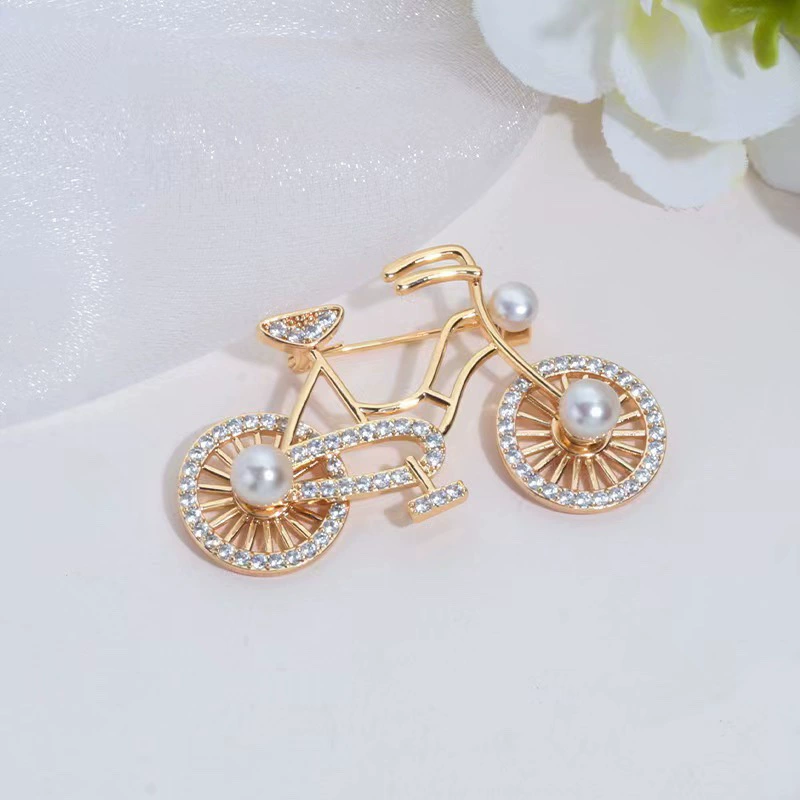 Dai Blue ювелирные изделия натуральный пресноводный жемчуг брошь в форме велосипеда жемчужный корсаж год турбулентная детская радость
