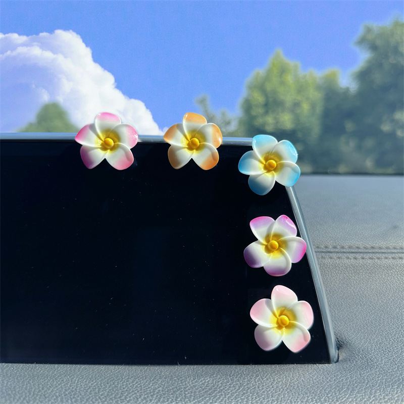 Huevo de flores adornos de automóviles consola central de automóviles decoración de flores encantadora decoración de automóviles belleza de plástico