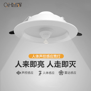 Body induction led downlight household ceiling lamp embedded intelligent radar household infrared aisle spotlight project